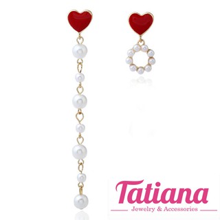 Bông tai bất đối xứng herz drop - Tatiana - Bh3211 (2 màu)