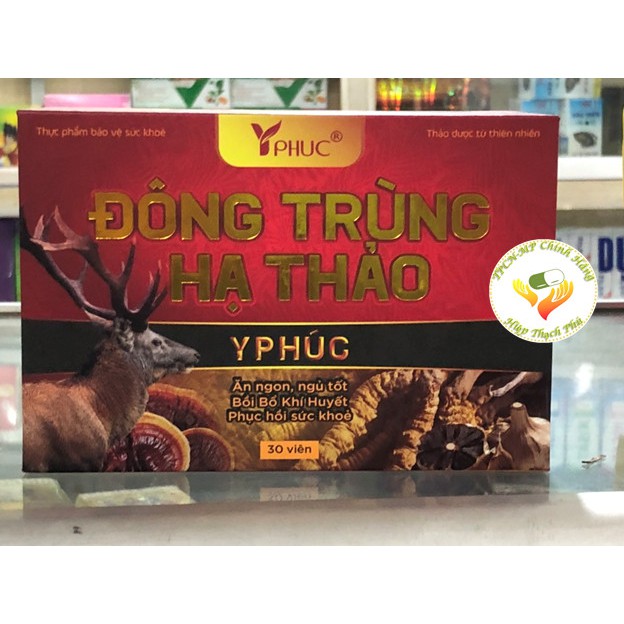 Đông trùng hạ thảo Y Phúc, bồi bổ sức khoẻ, tăng cường miễn dịch, giúp ăn ngon ngủ ngon, hộp 30 viên