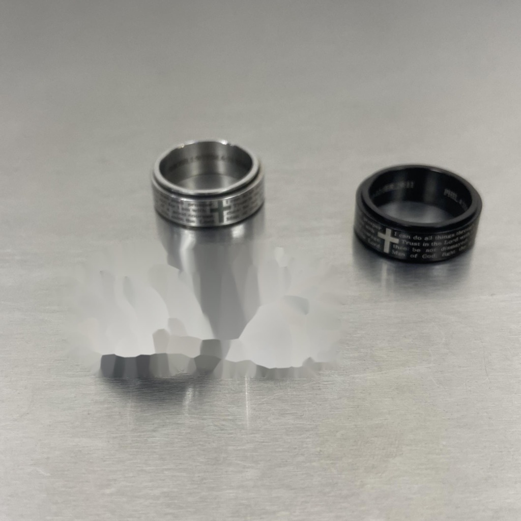 Nhẫn Đeo Tay Kim Loại Khắc Chữ Thời Trang Unisex