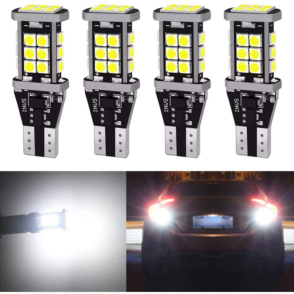 Đèn LED Chân T15 921 912 W16W T10, Led Chip 3030, 24 SMD Siêu Sáng Báo Rẽ, Chiếu Hậu, Đèn Lùi, Xi Nhan Xe Máy, Ô Tô 12V