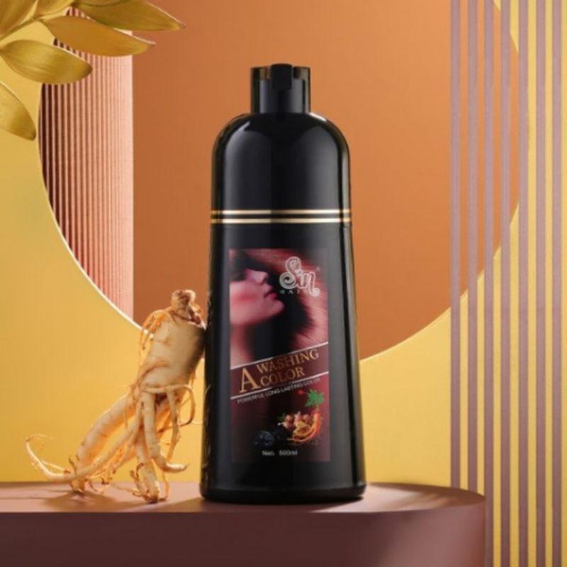 Dầu gội đầu phủ bạc sin hair Nhật Bản 500ml, phủ bạc màu đen nâu đều màu tự nhiên tinh chất nhân sâm không có hại cho da