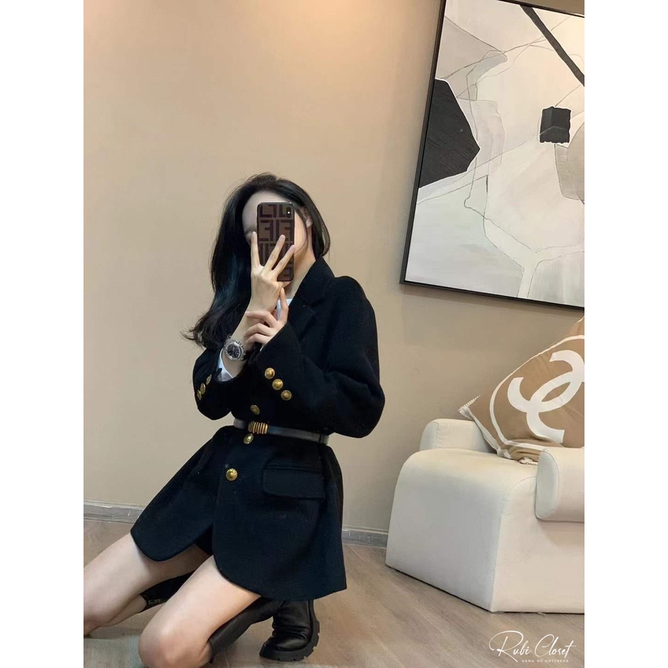 Vest kèm belt có thắt lưng tạo điểm nhấn, khuy cài chắc chắn thiết kế sang trọng