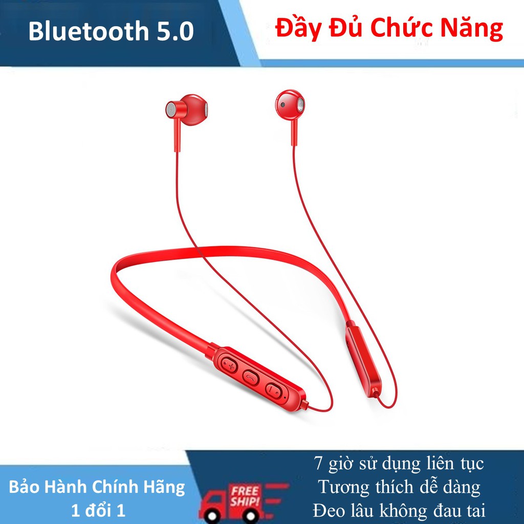 Tai nghe bluetooth không dây 5.0 Pin Siêu Lâu Thể thao Có mic sử dụng đầy đủ chức năng nghe gọi đàm thoại chơi game