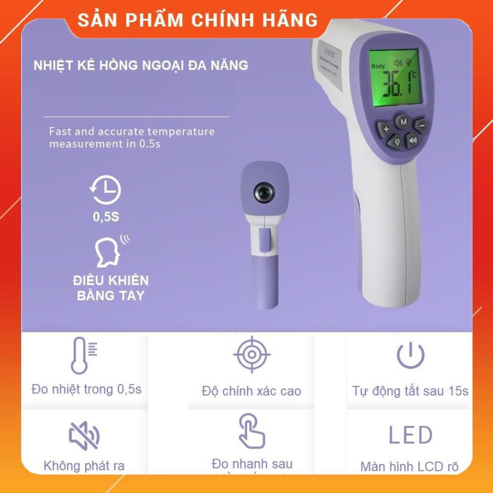 [BẢO HÀNH 12 THÁNG] Nhiệt kế hồng ngoại điện tử cảm ứng đo trán đo thân nhiệt cao cấp