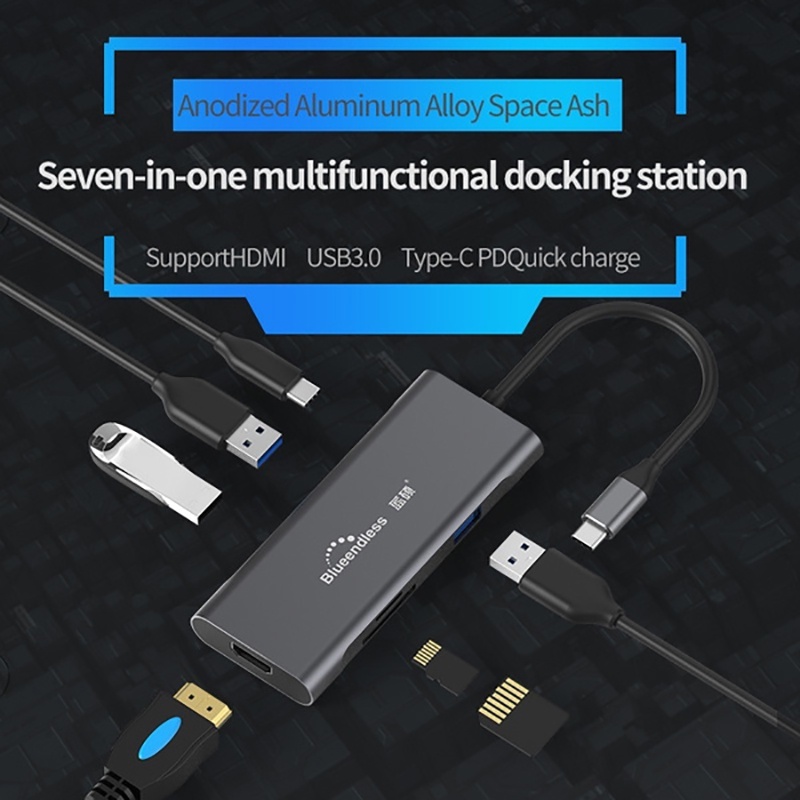 Đế Sạc Usb 3.0 Hdmi Tf Lan Pd Usb Hub Cho Macbook | BigBuy360 - bigbuy360.vn