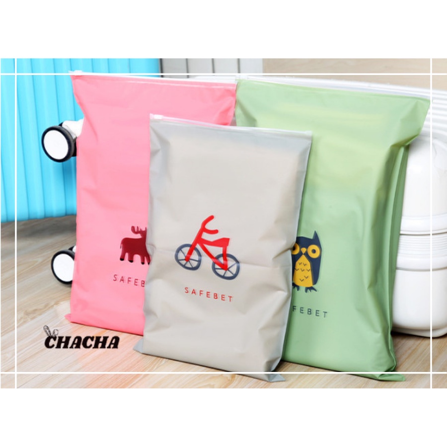 Túi đựng giày dép quần áo CHACHA SWEET chống bẩn, chống thấm cao cấp có khóa kéo (Hàng có sẵn)