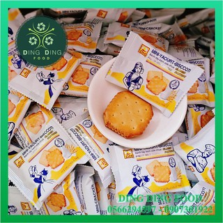 [ 1K / 1 Cái ] Bánh Quy Nhân Kem Sữa Chua ( Hàng Cân Ký ) Bánh Tây Đức Hưng - Mini Yaourt Bisccoti - DING DING FOOD