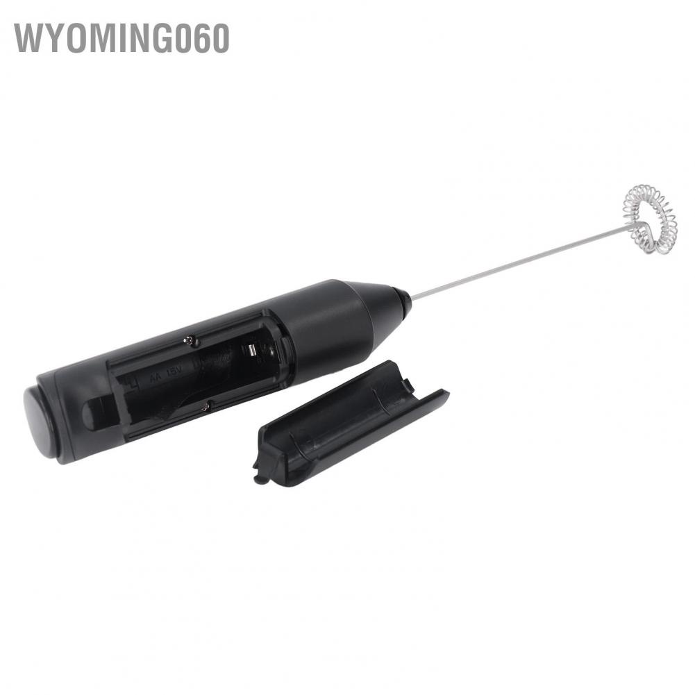 [Hàng Sẵn] Sữa Frother Vật liệu thép không gỉ cầm tay Thiết kế Pin chạy bằng dụng cụ điện màu đen cho quán cà phê 【Wyoming060】