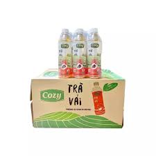 Thùng 24 chai trà hoa quả cozy tắc mật ong , đào sả , vải , ô long xoài