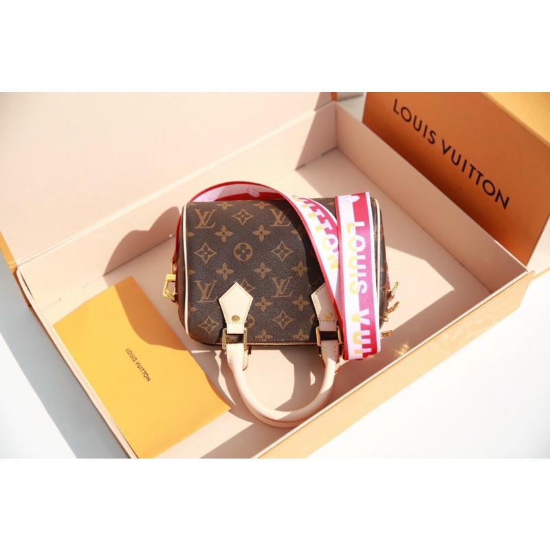 Túi LV W266-21 trống Speedy new dây quai bản to hoạ tiết mới fullbox nam châm