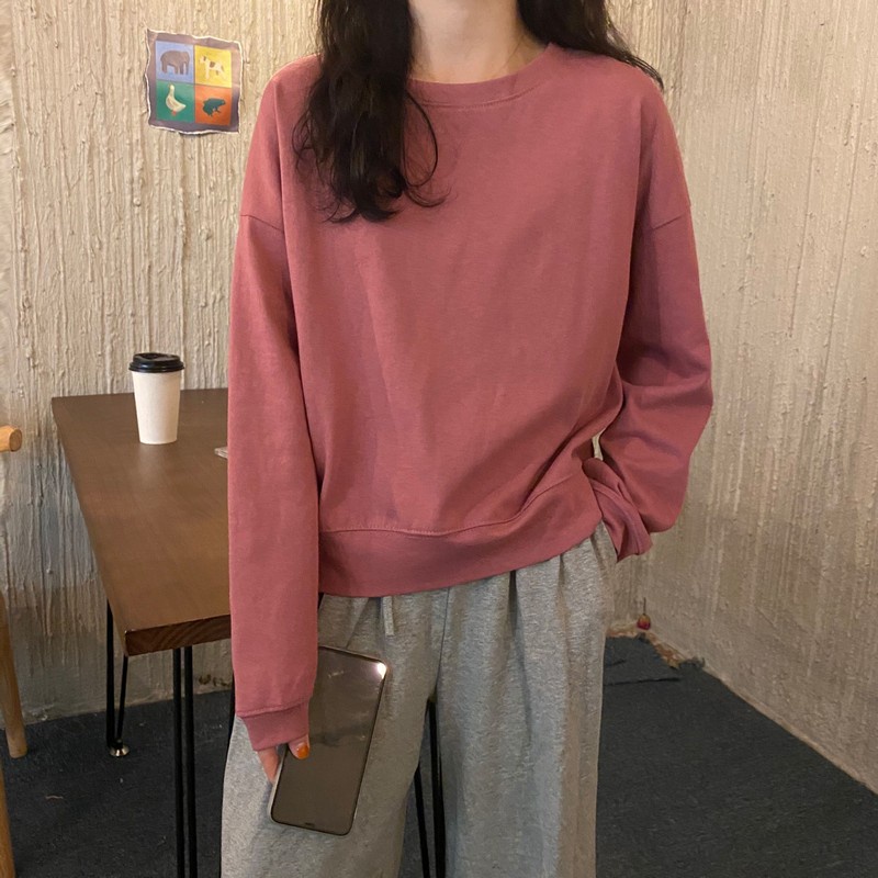 Áo Thun Dáng Rộng Dài Tay Thời Trang Dạo Phố Cá Tính 39258