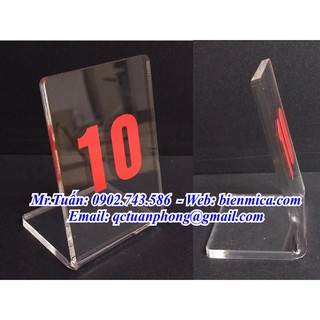 (Rẻ nhất) Bộ 10 Thẻ Số Bàn 70k - KT: 6x8cm - Được chọn màu - Giá rẻ nhất, hàng sẵn, giao ngay