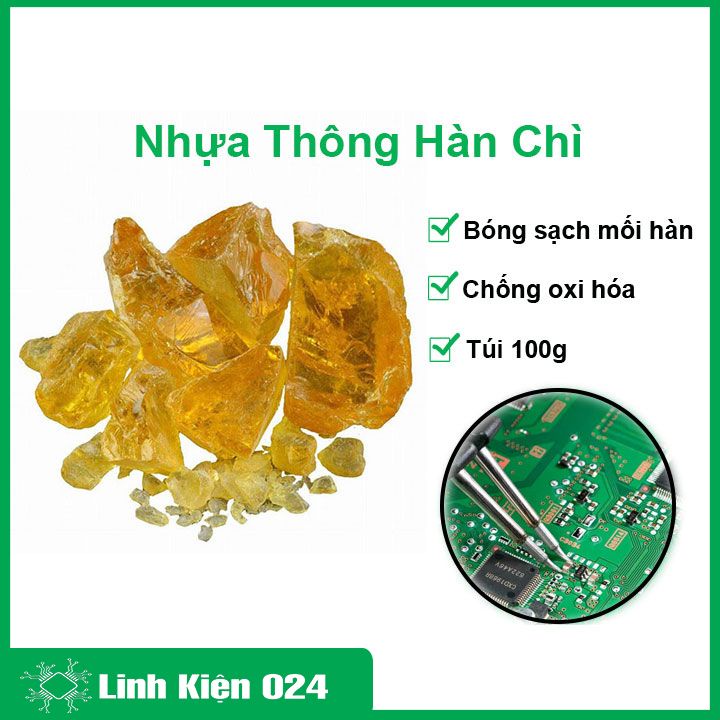 Nhựa thông hàn chì loại tốt 100g - giúp thiếc dính hơn, mối hàn mịn đẹp