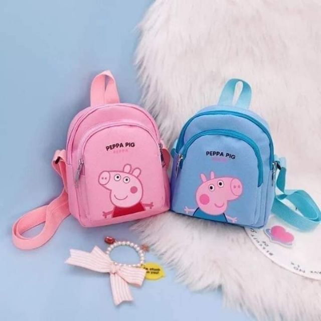 Balo heo peppa pig màu xanh