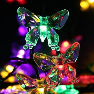 Đèn trang trí năng lượng mặt trời hình con Bướm 20LED dây 5M