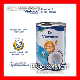 Nước cốt dừa VIETCOCO Xanh - Lon 400ml (BAO BÌ MỚI 06/2021)