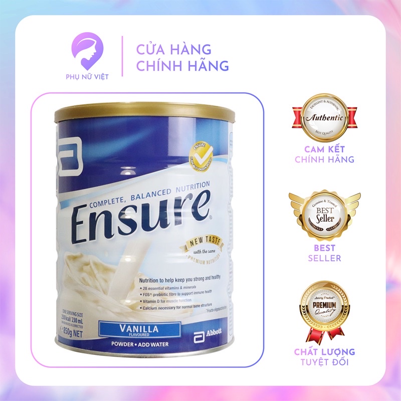 Sữa Ensure Úc mẫu mới 850gr đủ bill đi air