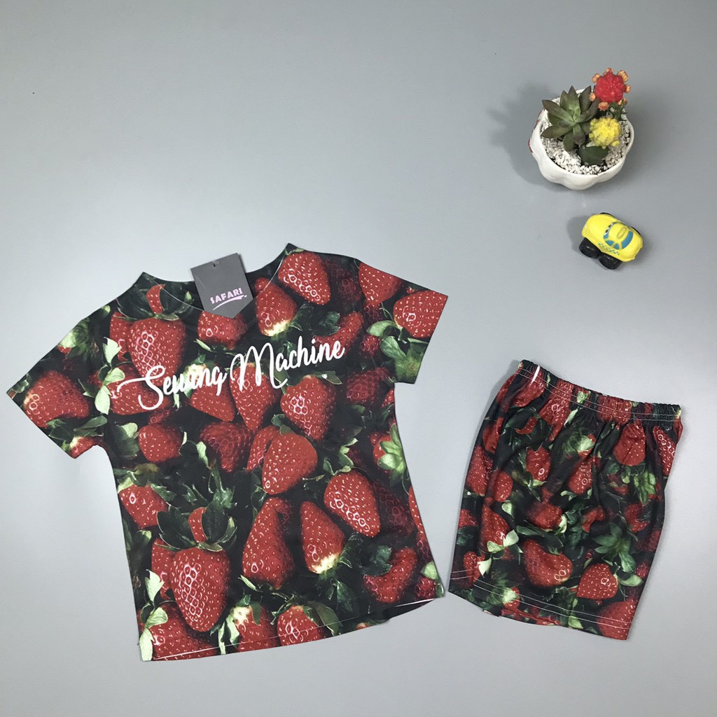 Set đồ bộ Trái Dâu cho bé 10-40 ký