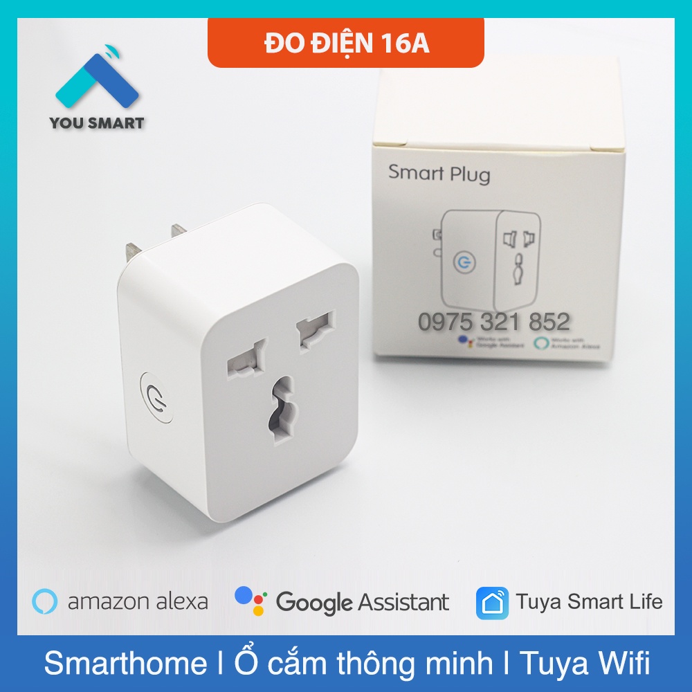 [Hỏa Tốc HN] Ổ cắm nối dài Tuya Wifi - Điều Khiển 4 Cổng và 4 USB độc lập