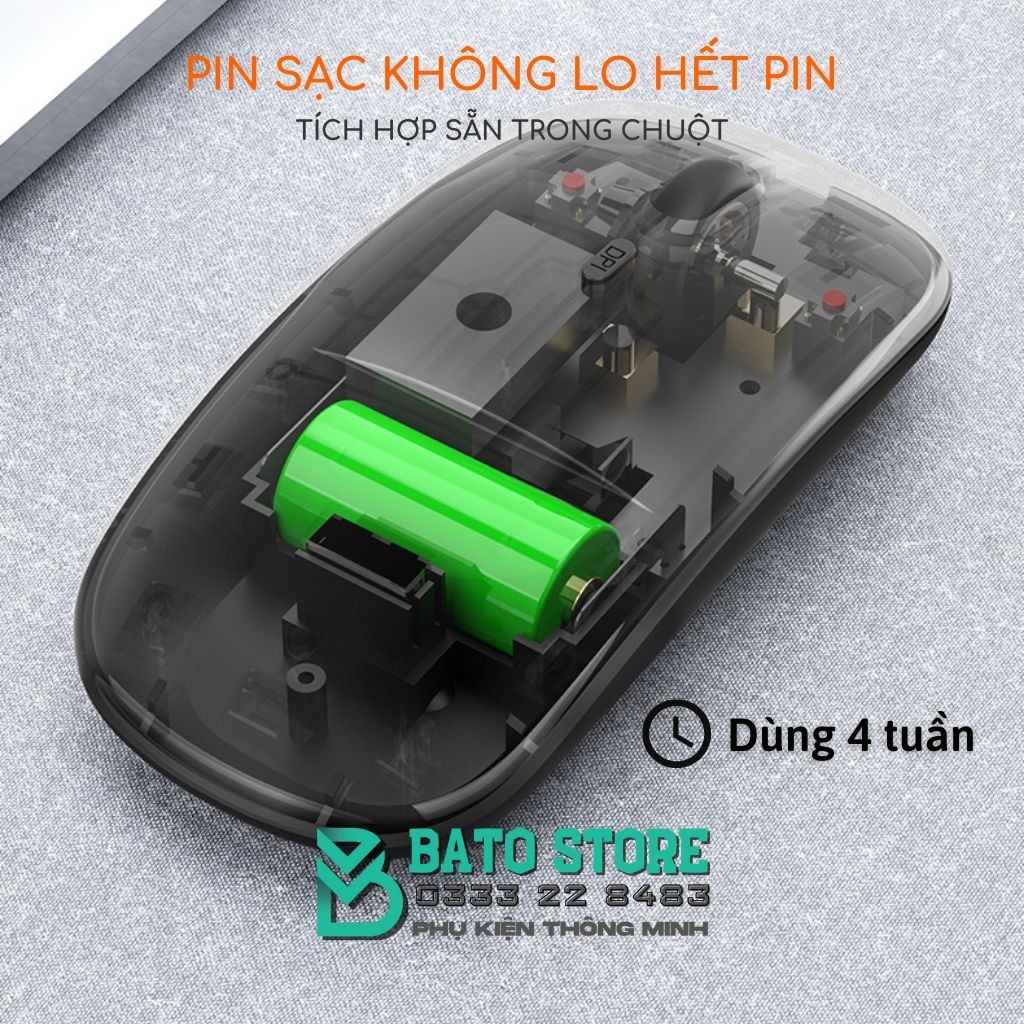 Chuột Không Dây Bluetooth M80 Đen Nhám Pin Sạc Cao Cấp Kiểu Dáng Sang Trọng, Pin Sạc Dùng Cực Lâu, Dùng được cho MACBOOK