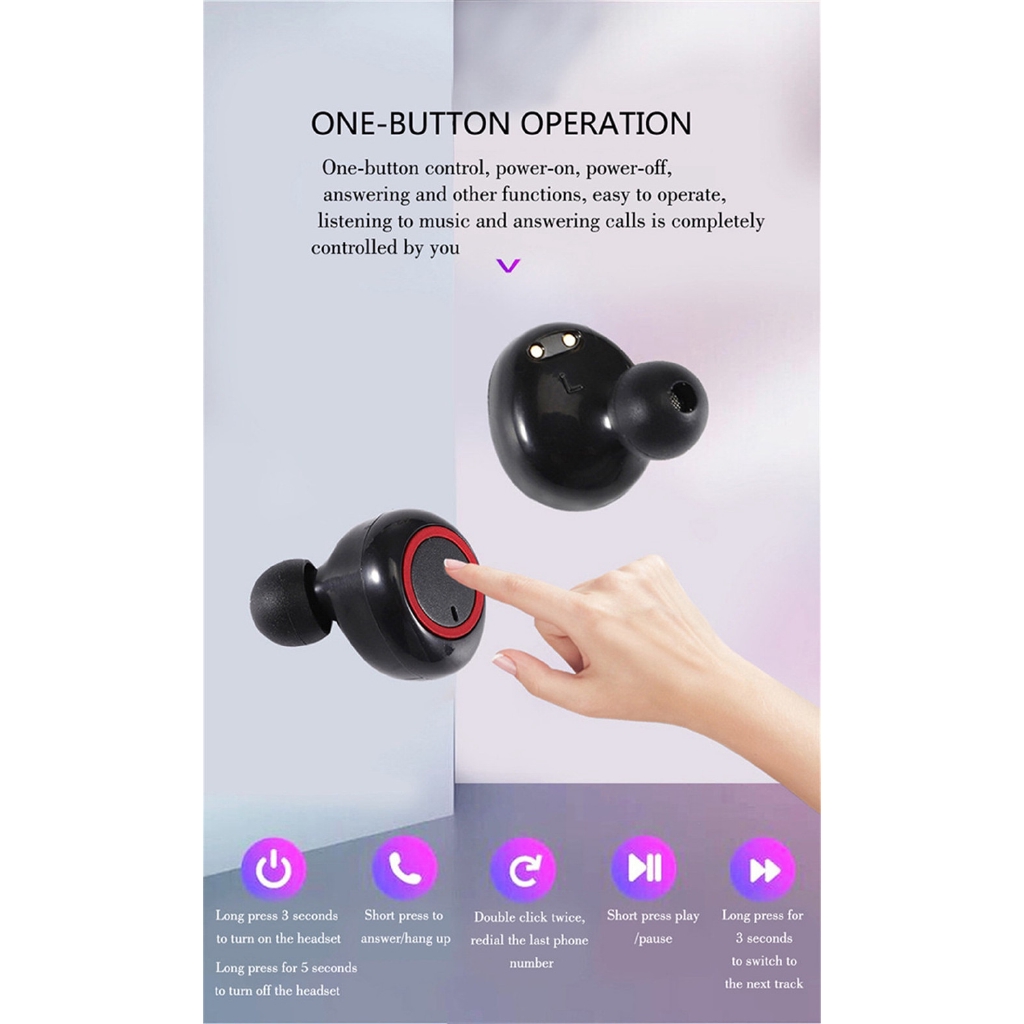 Tai Nghe Bluetooth V5.0 Không Dây KèM Mic Cho iPhone Xiaomi