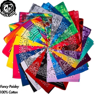 Khăn Vuông Trùm Đầu 100% Cotton In Họa Tiết Nhiều Màu Sắc Phong Cách Hip hop Thời Trang