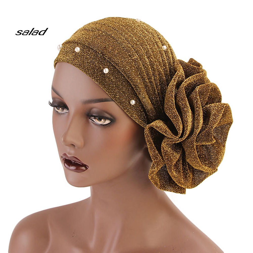 Mũ Trùm Đầu Đính Hoa Giả Thời Trang Cho Phụ Nữ Hồi Giáo