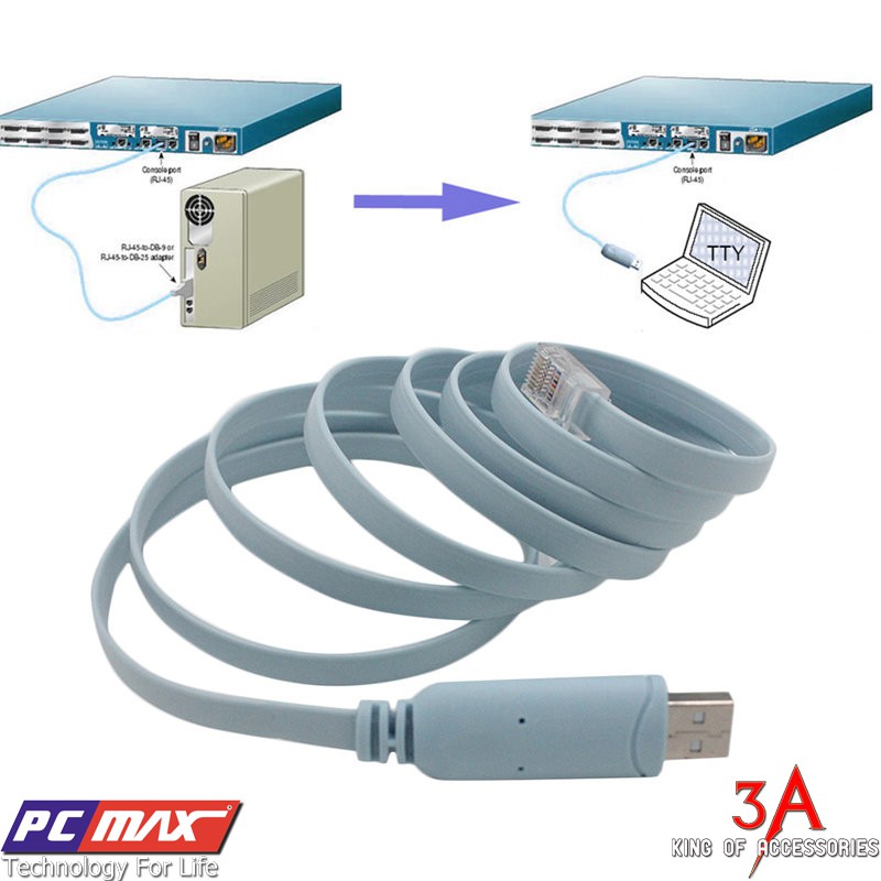 Cáp Lập Trình Cisco  RS232 (Com) USB to RJ45 cisco - Hàng Nhập Khẩu