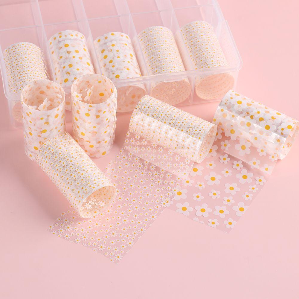 XIANTIN Giấy Foil Dán Móng Nghệ Thuật Chuyển Đổi Hoa Lá Holographic DIY