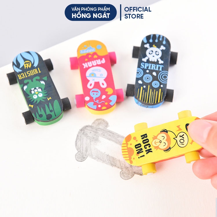 Tẩy bút chì hình xe trượt, đồ dùng học tập dễ thương cute giá rẻ làm quà tặng học sinh văn phòng phẩm T03