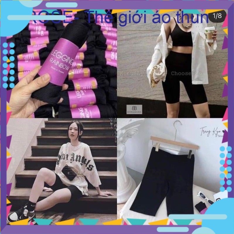 Quần legging lửng nữ, short ngố nâng mông tập thể thao