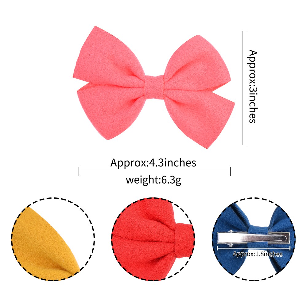 Kẹp tóc KIDSBOWS đính nơ nhiều màu sắc tùy chọn dễ thương dành cho bé gái