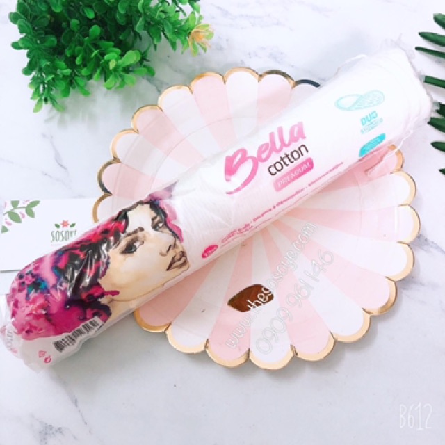 [ Mẫu mới] Bông Tẩy Trang Bella Mềm Mịn 100% Từ Cotton 100 Miếng/120 Miếng | BigBuy360 - bigbuy360.vn