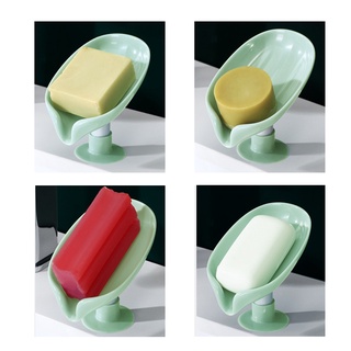 [Coco]Sponge Holder Sponge Draining Rack Leaf Shape Plastic Tray Draining Dish Kitchen Bathroom Supplies