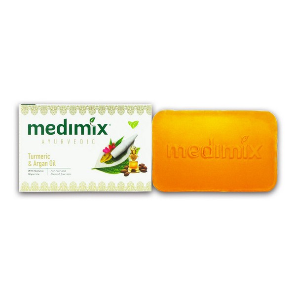 Xà phòng Medimix Ayurvedic Turmeric & Argan oil SÁNG DA-GIẢM THÂM 125g | BigBuy360 - bigbuy360.vn