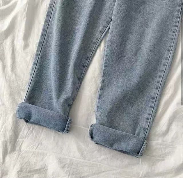 [ORDER] Yếm jeans ống suông ulzzang họa tiết hoa cúc | BigBuy360 - bigbuy360.vn