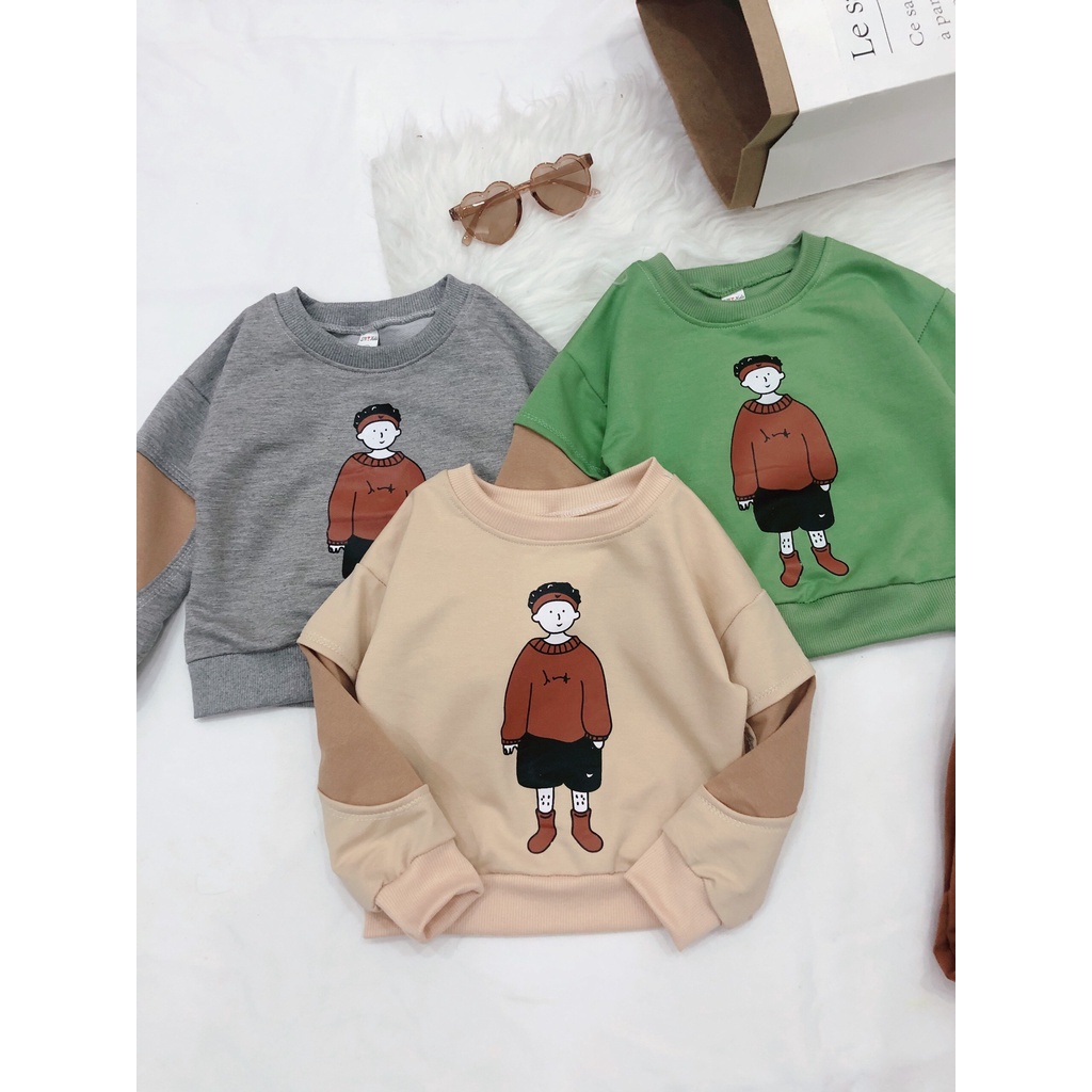 Set đồ thời trang thu đông cho bé trai, bé gái phong cách Hàn Quốc (10-20kg)