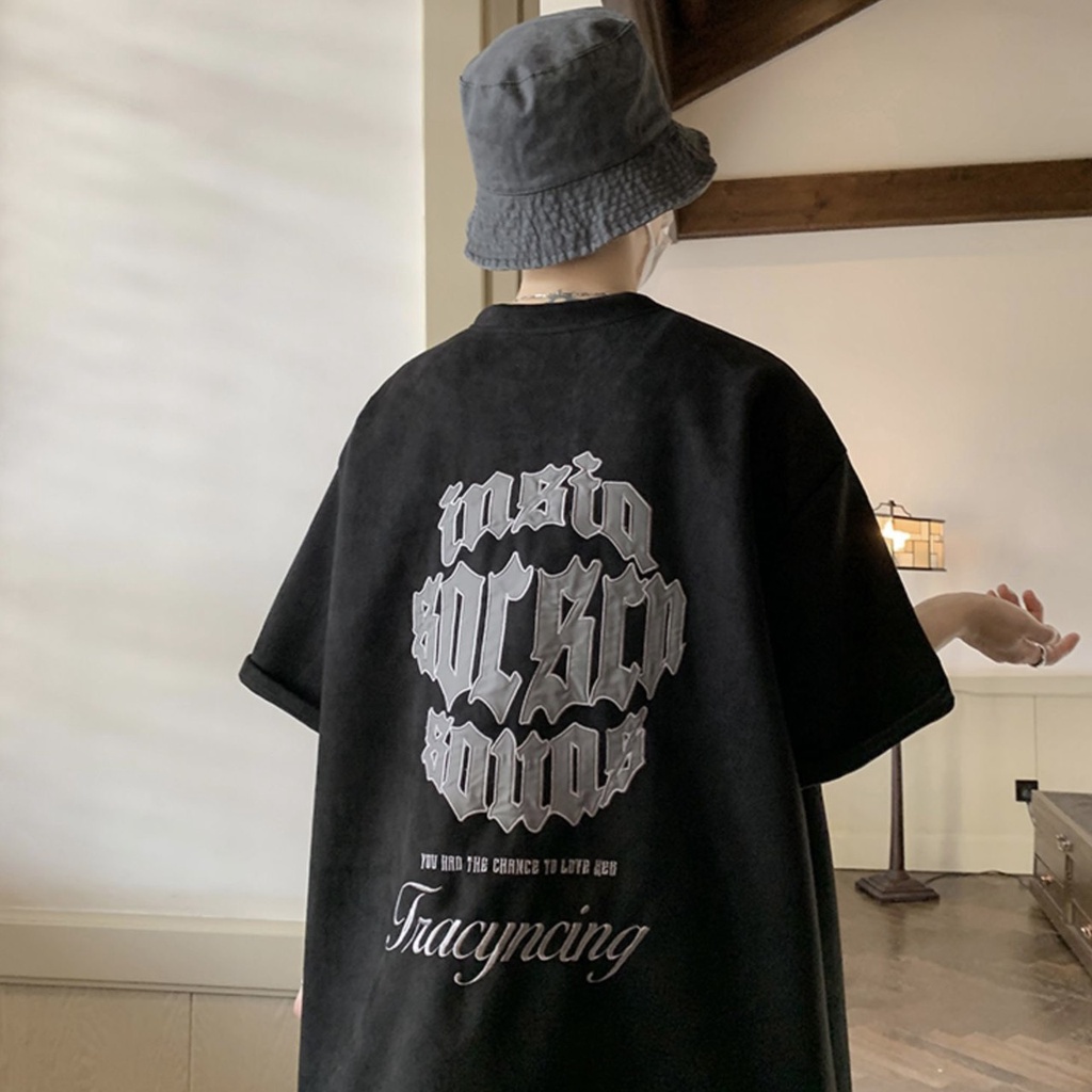 Áo Thun Tay Lỡ Unisex SHAKE Chất Liệu Da Lộn Thêu Chữ Form Rộng - Tuni Store