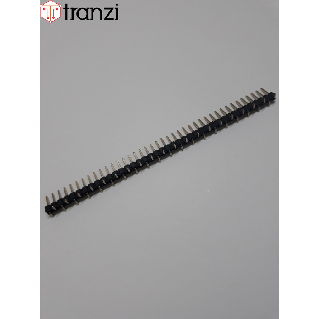 Giăm dán SMD 2.54mm đơn đực cong 40P 6mm đen - túi  5 cái