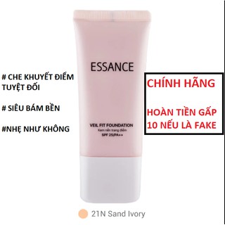 Kem Nền Essance Vdivov Veil Fit Foundation 30ml .#21 Sand Ivory Tông Da Sáng CHE KHUYẾT ĐIỂM TUYỆT ĐỐI