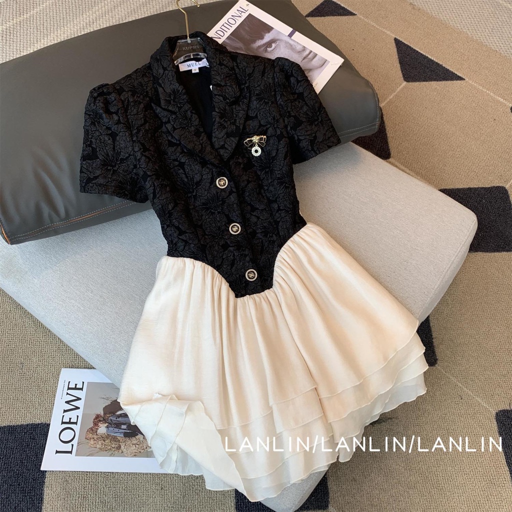 Xiaoxiangfeng dress Women's Summer 2022 New French Minority Design Polo skirt with lean temperament and advanced feeling