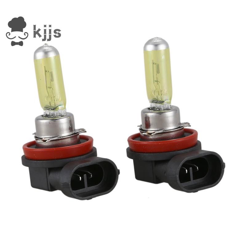 Set 2 Bóng Đèn Halogen H11 55w 3000k Ánh Sáng Vàng