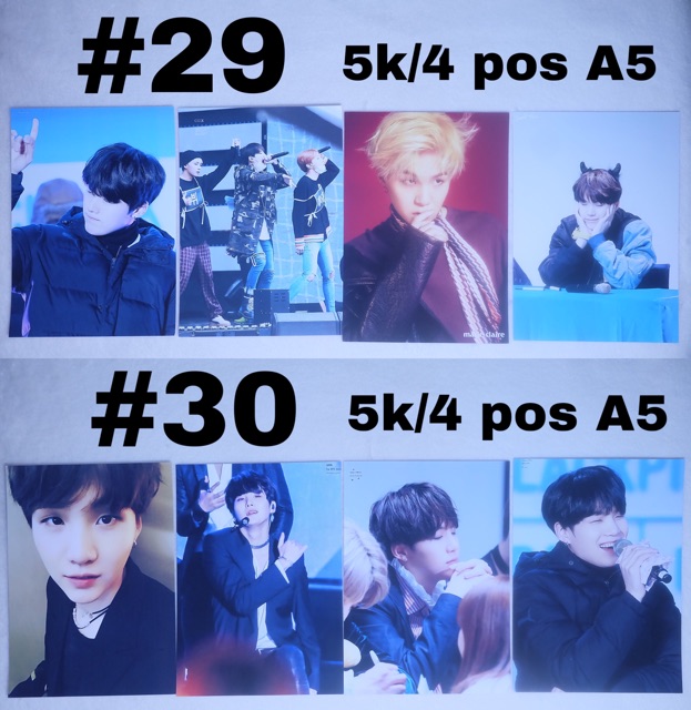 (Có sẵn) Sale poster A5 Suga BTS 2