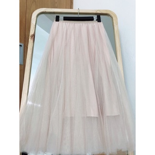 Chân váy voan lưới