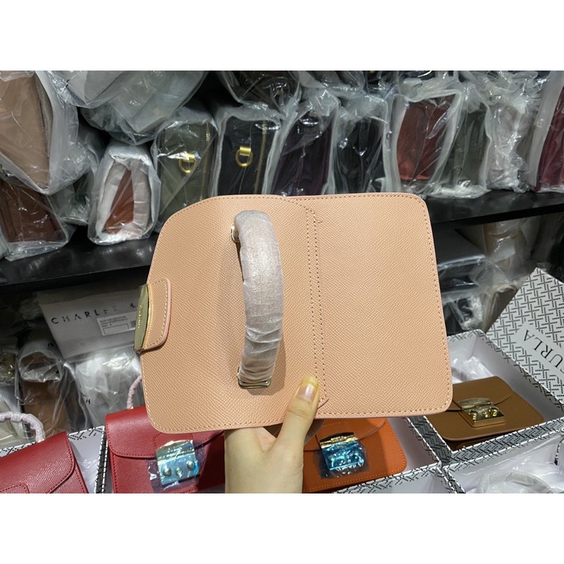 𝐓𝐮́𝐢 𝐅𝐮𝐫𝐥𝐚 𝐦𝐞𝐭𝐫𝐨𝐩𝐨𝐥𝐢𝐬 𝐭𝐚𝐲 𝐜𝐚̂̀𝐦 màu hồng - DA THẬT
