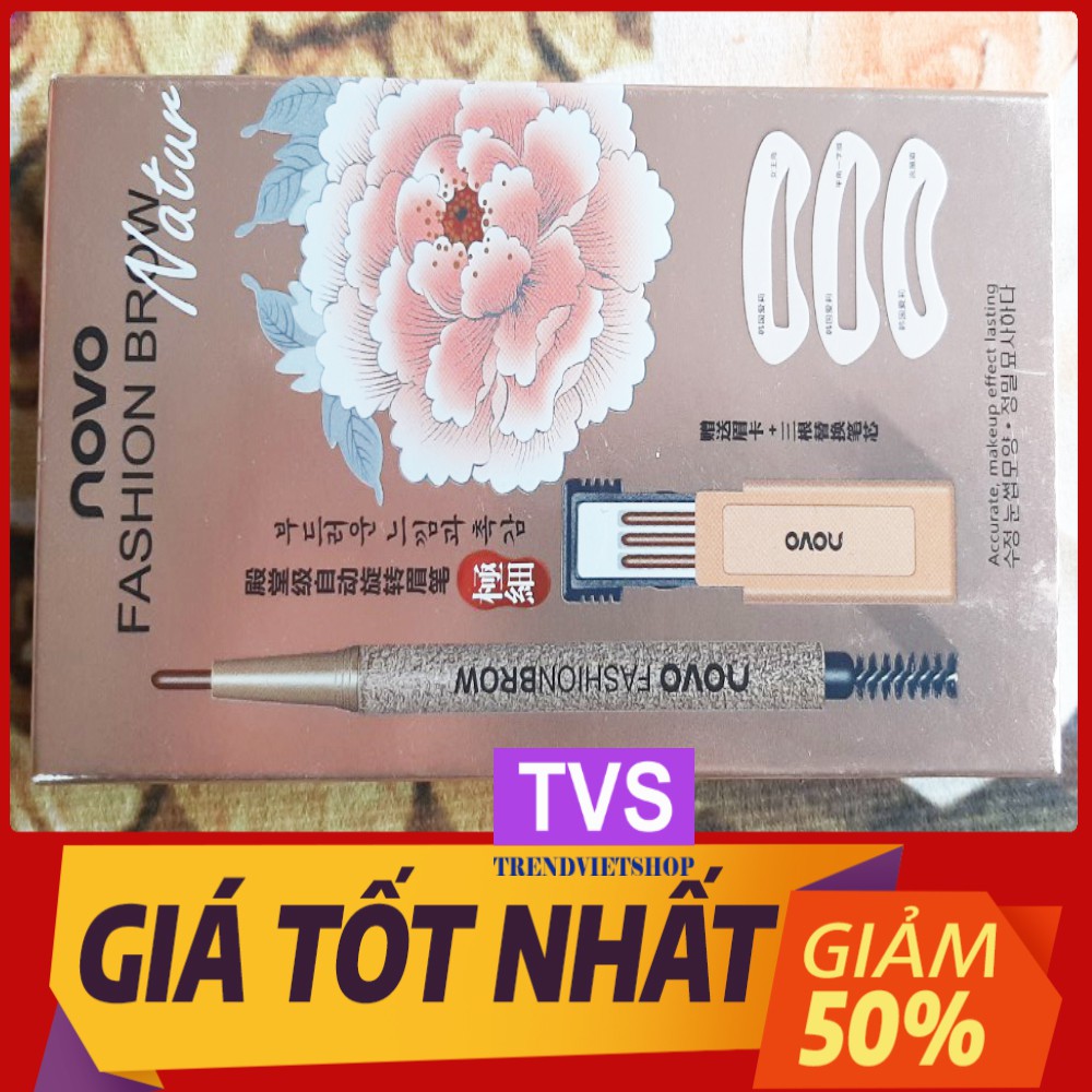 SIÊU RẺ BỘ 3 KHUÔN ĐỊNH HÌNH KẺ LÔNG MÀY, BỘ CHÌ KẺ LÔNG MÀY NOVA