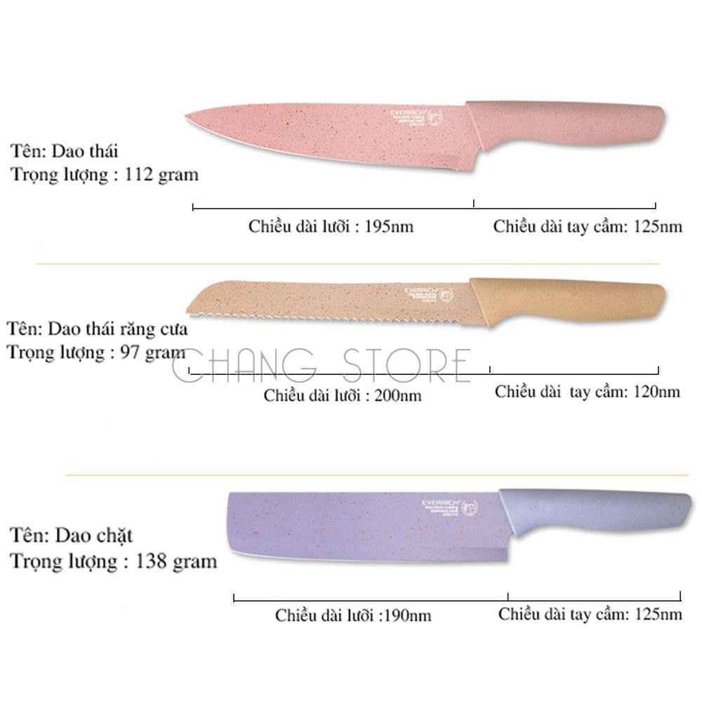[FREESHIP] Bộ Dao Kéo 6 Món Cao Cấp Kháng Khuẩn Everich Siêu Sắc Bén Nhiều Màu