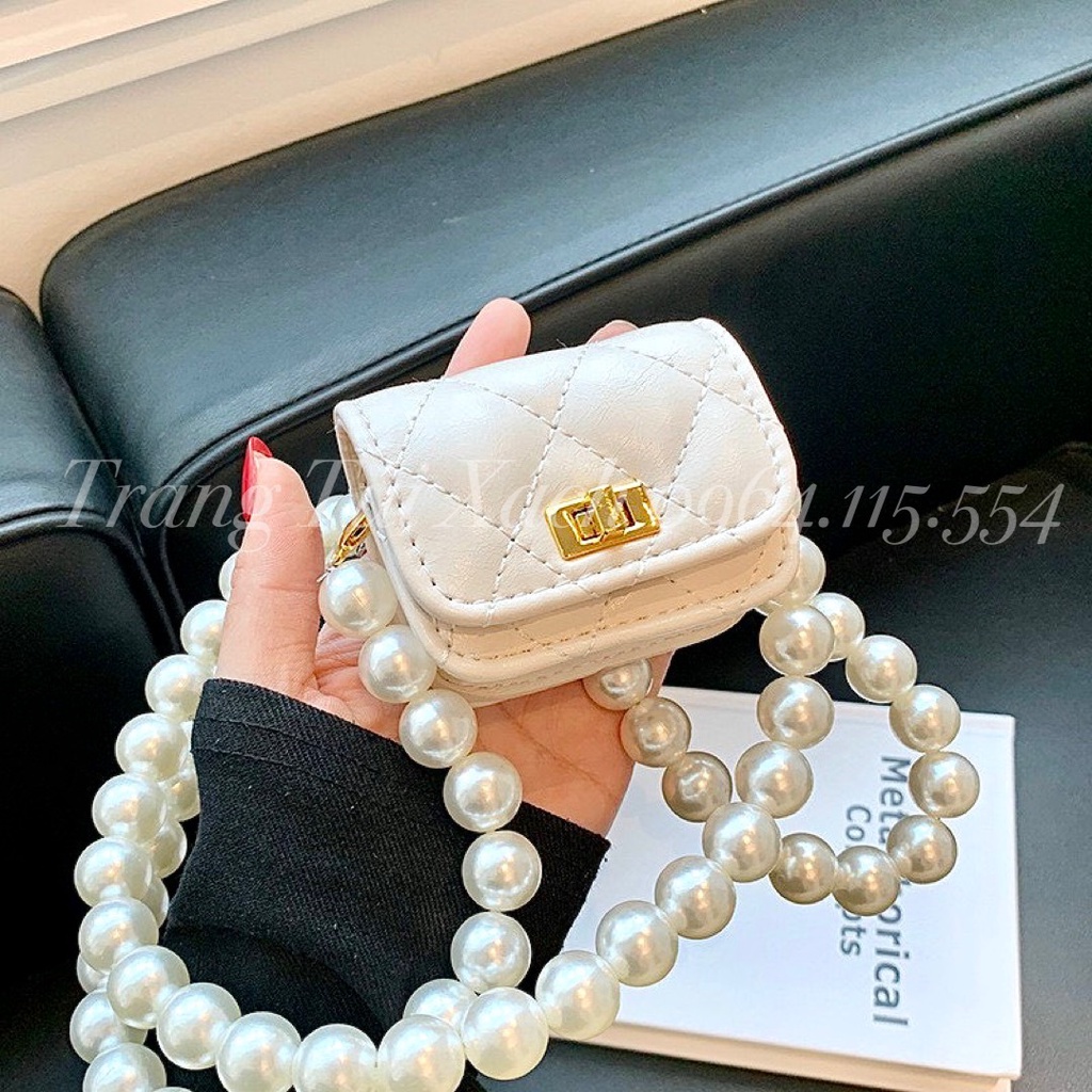 Túi Đeo Chéo Nữ Túi Mini Khóa Xoay Dây Ngọc Cực Hot TTX100