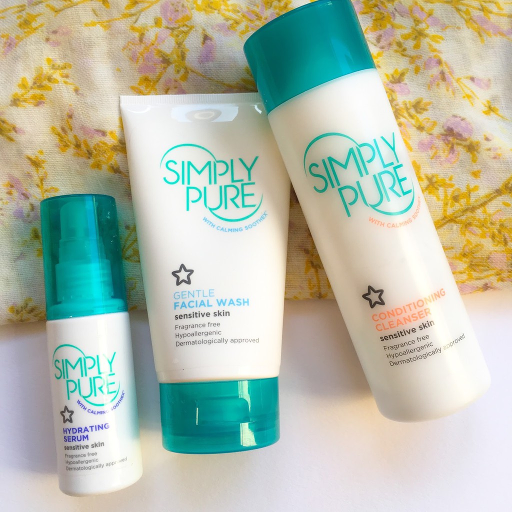 [TOP 1 SHOPEE] Sữa rửa mặt cho da nhạy cảm Superdrug Simply Pure Gentle Facial Wash - 150ml (Bill Anh)