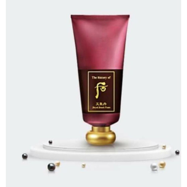 Sữa rửa mặt làm sáng da, tăng tuần hoàn máu, giúp da hồng hào whoo đỏ essential cleansing foam